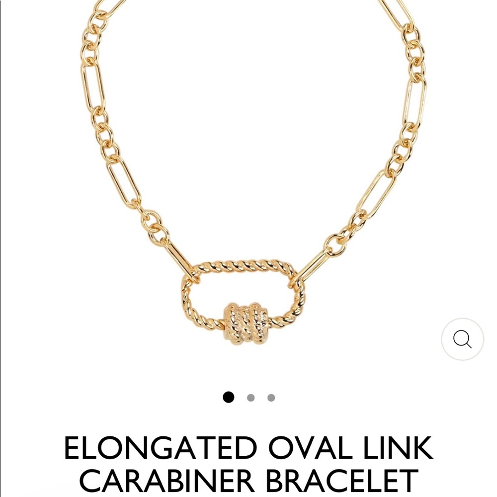 Azil Boutique/ OFINA ELONGATED OVAL LINK CARABINER BRACELET 14k Gold Filled